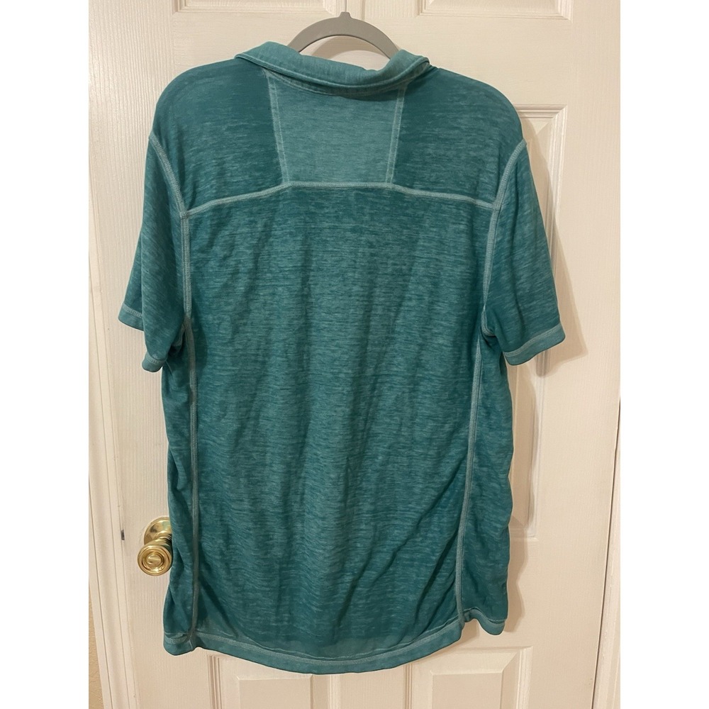 Helix Men's Polo Shirt Size Large Teal Green - Picture 4 of 9